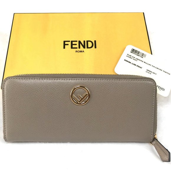 New in Box Fendi ZIP-AROUND Beige leather wallet  $990 - Picture 14 of 14
